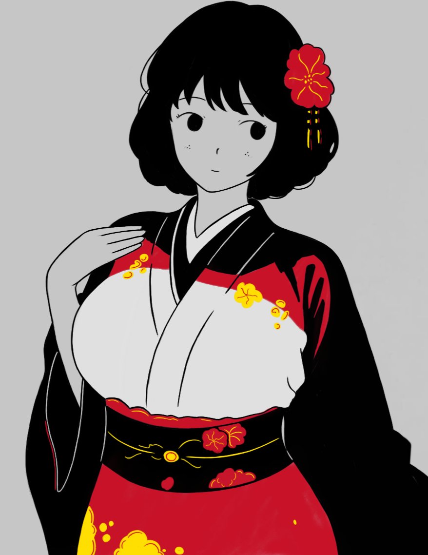 PiranhaDraw's tweet image. 山城のスタイル 🔴⚫
#イラスト #オリジナルイラスト #着物 #和風 #和服女子 #イラスト好きな人と繋がりたい