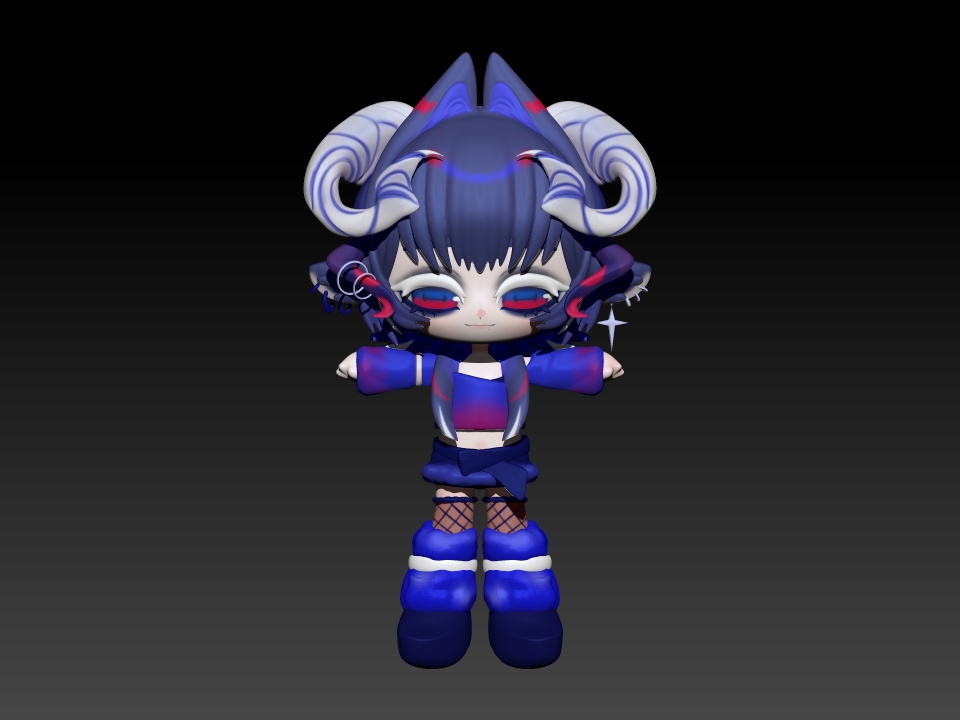ym_14_6's tweet image. Love her so much

#Commission #3DCG #3dart #zbrush #Chibi