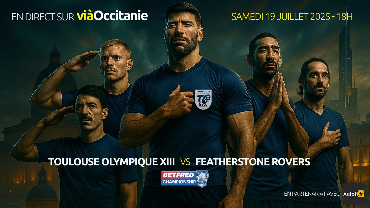 viàOccitanie (@viaoccitanietv) on Twitter photo 🏉 Le match <a href="/TOXIII/">Toulouse Olympique XIII</a> 🆚 <a href="/FevRoversRLFC/">Featherstone Rovers</a> pour la 18e journée du Championship <a href="/Betfred/">Betfred</a> est à vivre en direct samedi 19 juillet à 17h55 sur <a href="/viaOccitanieTV/">viàOccitanie</a>.
📺 Canal 30 (Free 942, Orange 369, SFR 538, Bbox 341), TNT 31/33 et viaoccitanie.tv 🏉 Le match <a href="/TOXIII/">Toulouse Olympique XIII</a> 🆚 <a href="/FevRoversRLFC/">Featherstone Rovers</a> pour la 18e journée du Championship <a href="/Betfred/">Betfred</a> est à vivre en direct samedi 19 juillet à 17h55 sur <a href="/viaOccitanieTV/">viàOccitanie</a>.
📺 Canal 30 (Free 942, Orange 369, SFR 538, Bbox 341), TNT 31/33 et viaoccitanie.tv
