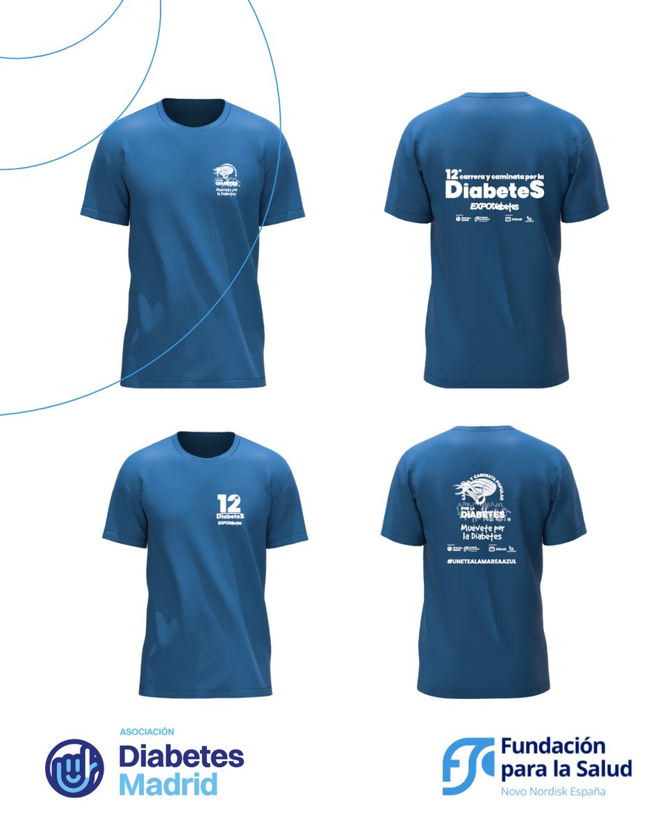 ¡Participa en la elección de la camiseta que vestirá las calles de Madrid!
El 16 de noviembre se celebra la carrera Muévete por la Diabetes y queremos contar con tu participación en la elección del diseño de la camiseta: fundacionparalasalud.org  
¡Gracias por tu colaboración!🙌