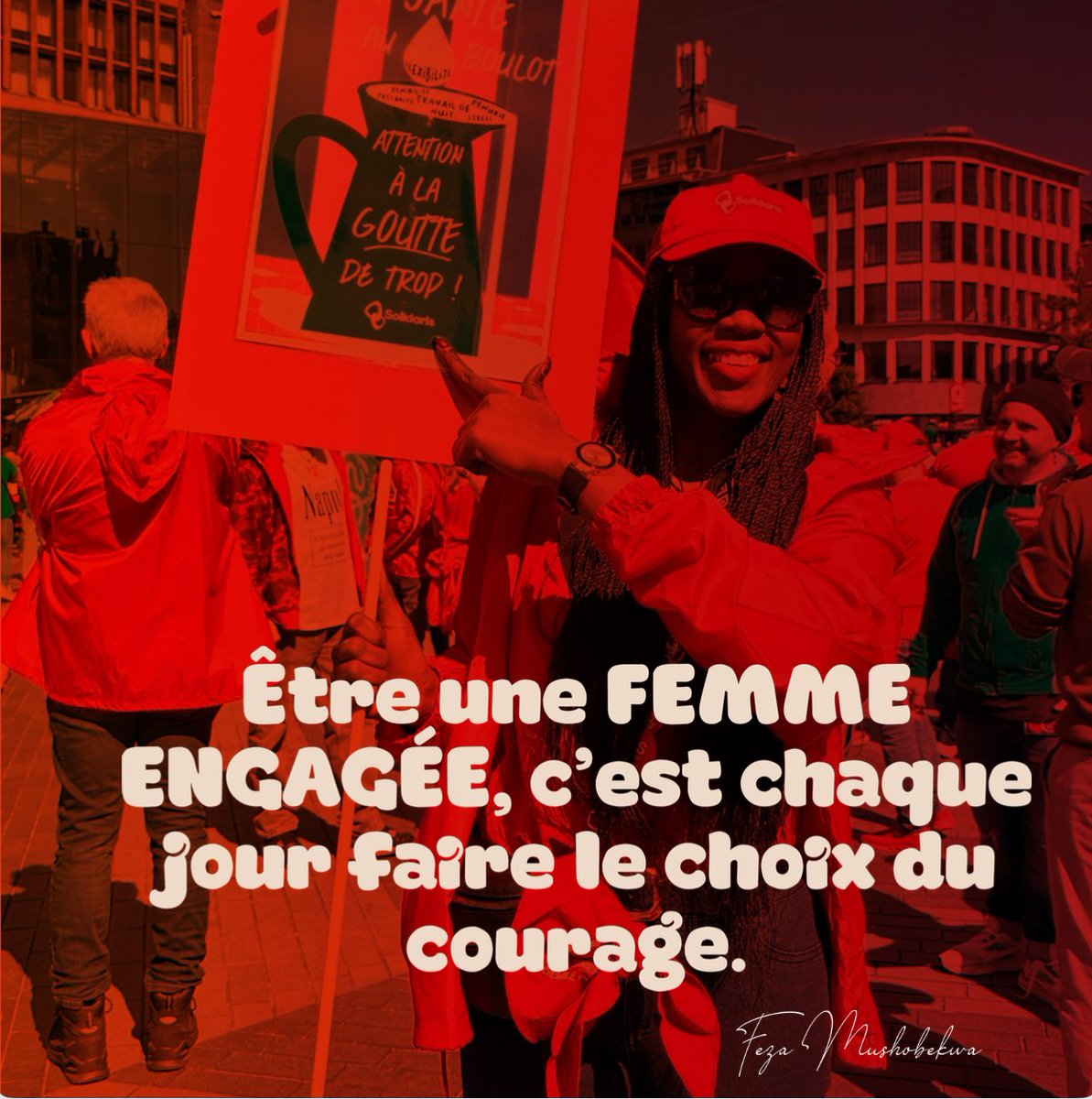 fezamk's tweet photo. ✨ Être une femme engagée, c’est quoi pour moi ? ✨

Être une femme engagée, ce n’est pas seulement prendre la parole.  
C’est choisir de l’utiliser pour celles qu’on n’entend pas.  
C’est oser s’exposer, oser déranger, oser exister pleinement.

C’est aussi, chaque jour, faire le choix du courage.  
Celui de défendre la justice, l’égalité, la dignité.  
Même quand c’est impopulaire. Même quand c’est douloureux.

Mon engagement est né de mes blessures, de mes combats, de ma foi.  
Et il grandit à chaque main tendue, à chaque personne relevée.

Et toi, que signifie l’engagement pour toi ?  
Partage-le en commentaire. ✊🏾❤️

#EmpowermentFéminin #fezamushobekwa #FemmeEngagée #LeadershipAuFéminin #Sororité #FoiEtEngagement