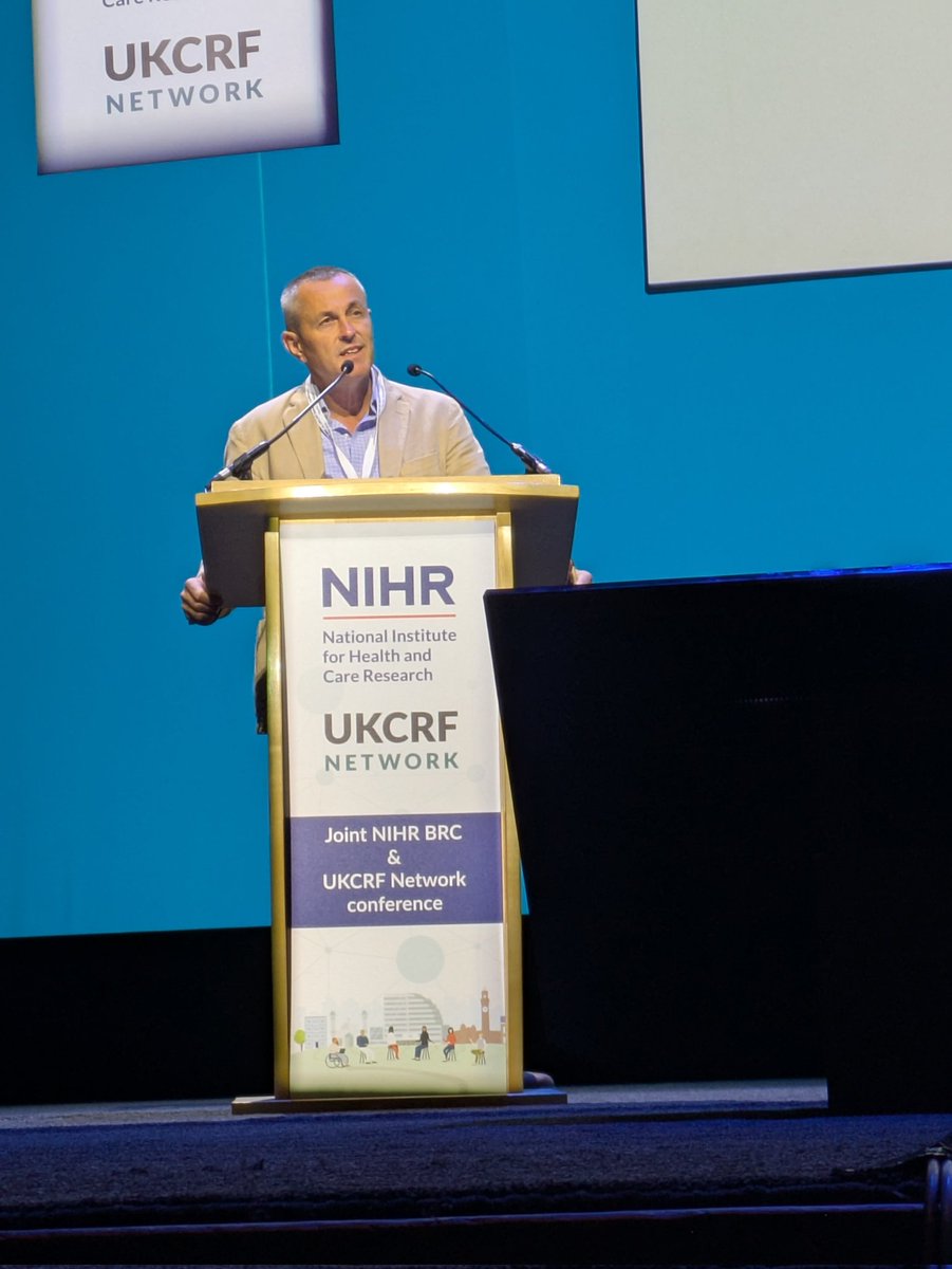 BirminghamBRC's tweet image. Ready to kick off day 2 here at #CRFBRC25! Welcoming us is Prof Neil Hanley (@unibirmingham, @BHPComms), highlighting the strengths of our Birmingham healthcare ecosystem.
@NIHR_UKCRFN @NIHRresearch