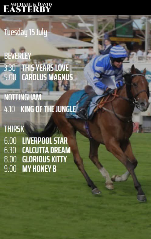 MickEasterby's tweet image. ⭐️Today’s Runners ⭐️
With 7 winners across 3 tracks. Good luck to connections 🤞🏻
@MprUpdates @URSAMAJORRACING