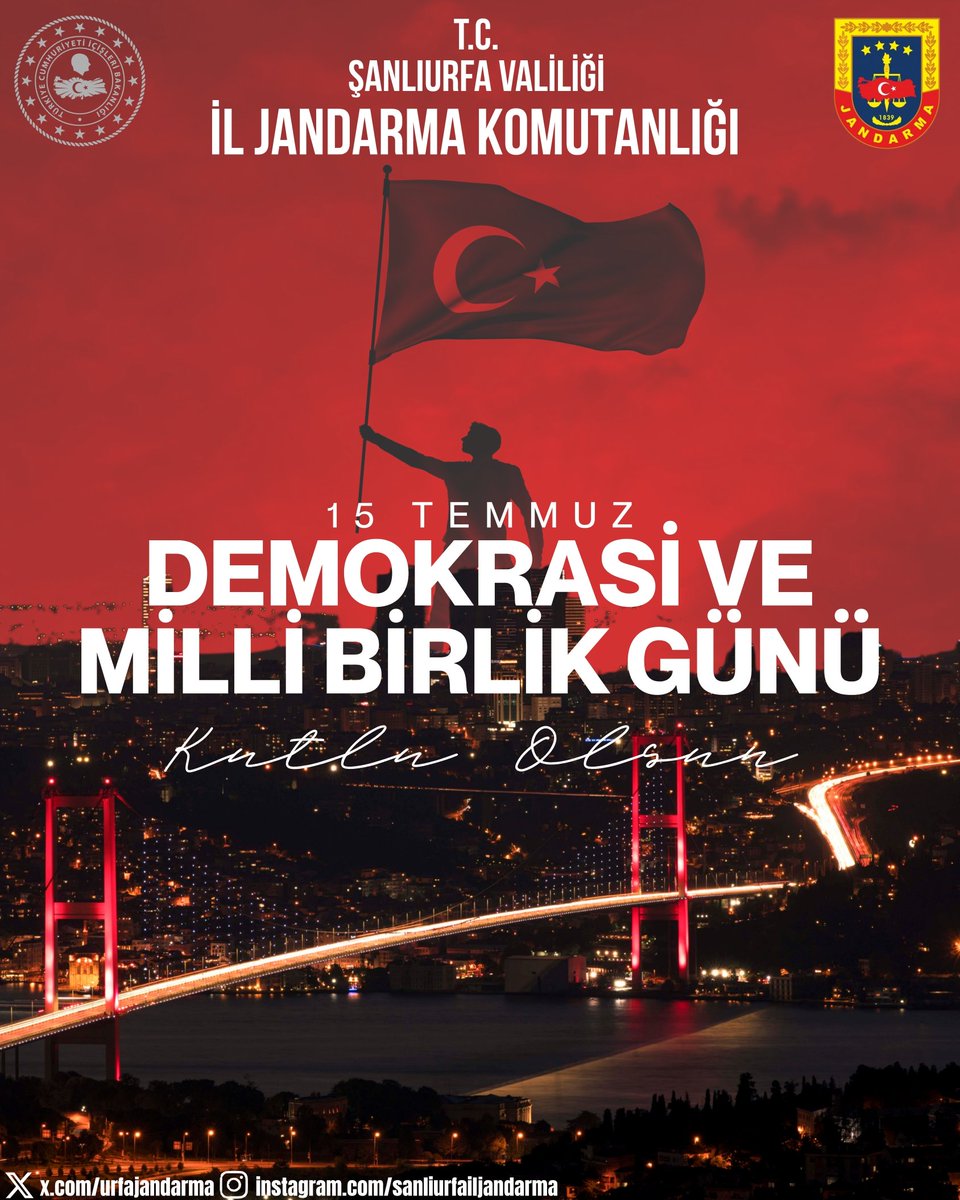 15 Temmuz Demokrasi ve Milli Birlik Günü Kutlu Olsun.🇹🇷