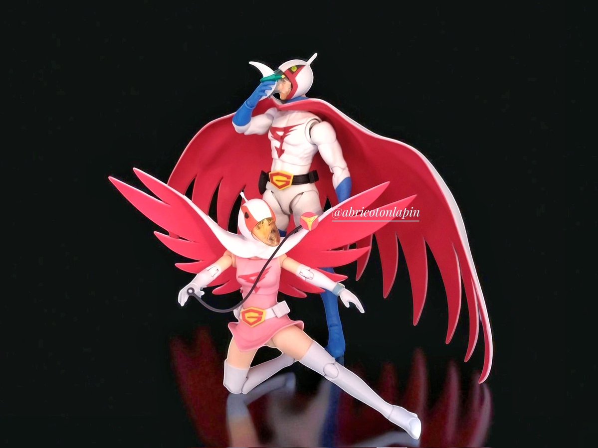 abricotonlapin's tweet image. #ガッチャマン
①Storm Collectibles・G-3白鳥のジュンフィギュア、予約してから13ヶ月待ちましたが無事ゲットです🥰
②同シリーズG-1大鷲の健と初対面(こちらは23年9月発売で1年半待ち)
「ケン、凄い筋肉💦だいぶ背も伸びたみたいね💦」とジュンちゃんw 個人的には2人の身長差があり過ぎかなと思い…