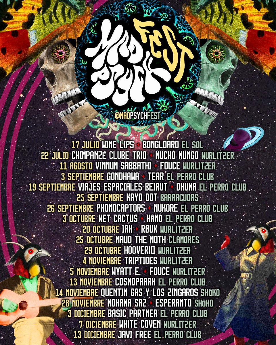 ¡"Mad Psych Fest" anuncia el cartel de su nueva edición ! musicaentodosuesplendor.es/2025/07/mad-ps…