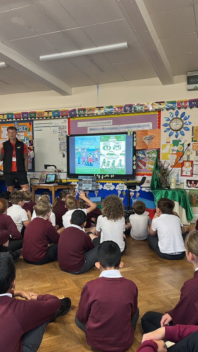 Leon, Cai and Julie came to present the story of Gari Goat. We are learning all about active travel and safe ways to travel to school.