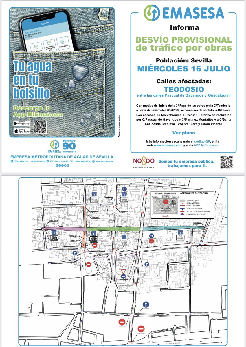 INFORMACIÓN PARA NUESTROS VECINOS:

Les recordamos que con motivo del inicio de la 3 Fase de las obras de la calle Teodosio, se ha cambiado el sentido de la calle Eslava.

Toda la información ⬇️⬇️