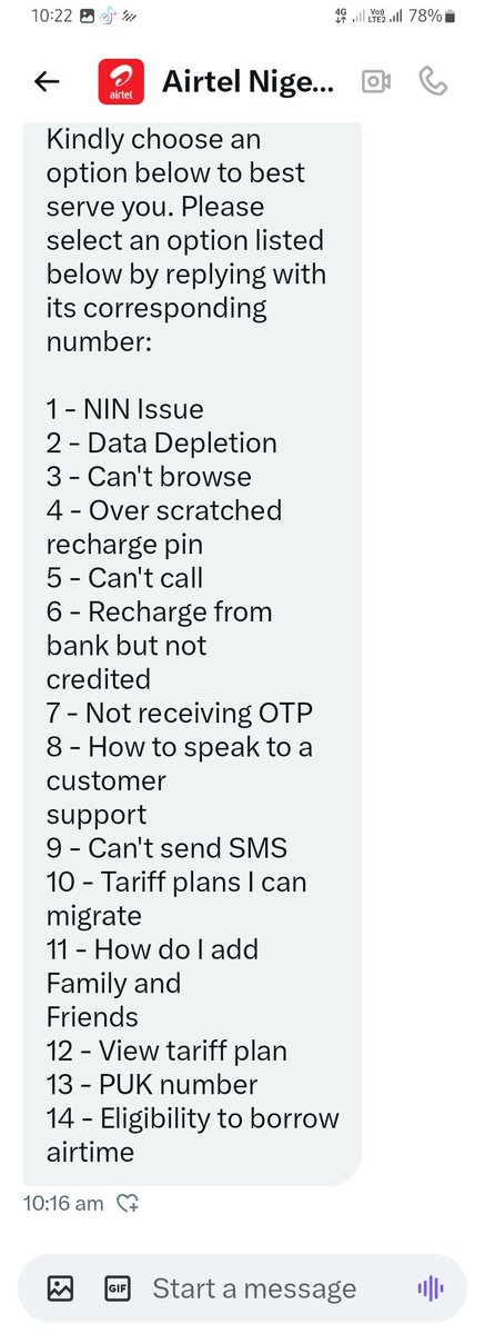 sosxcaper's tweet photo. @AirtelNigeria @ConsumersNCC @NgComCommission @CommissionNg Stop sending me useless DM https://t.co/Rmp3EkYZNG