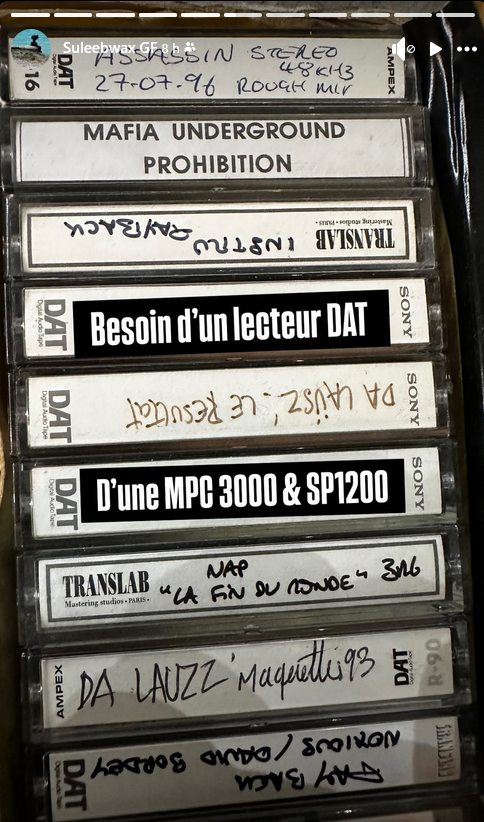 JEE VAN CLEEF MASTERING (@jvcmastering) on Twitter photo Yo les internets, un des plus grands producteurs de sa génération  aurait besoin de faire  numériser des DAT des 90's, merci de me faire signe si vous avez un plan sur Paris pour prêter ou louer le lecteur (et si vous avez en plus les 2 machines citées aussi, là j'dis banco) Yo les internets, un des plus grands producteurs de sa génération  aurait besoin de faire  numériser des DAT des 90's, merci de me faire signe si vous avez un plan sur Paris pour prêter ou louer le lecteur (et si vous avez en plus les 2 machines citées aussi, là j'dis banco)