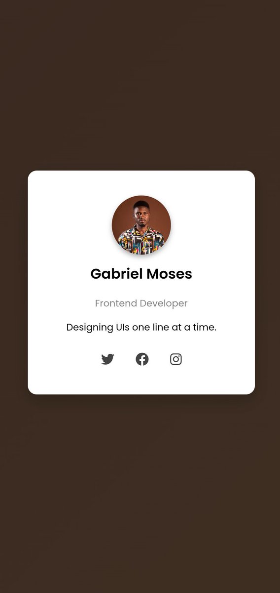 🚀 Day 1 of my 50-Day Design Challenge with <a href="/onepercent_ng/">One Percent</a> (Frontend Dev Cohort 1.0)
Built a responsive profile card with HTML + CSS.

🔗 gabrielprofilecard.netlify.app

💬 Honest feedback welcome, what can I improve?

#50DaysOfDesign #FrontendDev #Assignment <a href="/coursera/">Coursera</a>