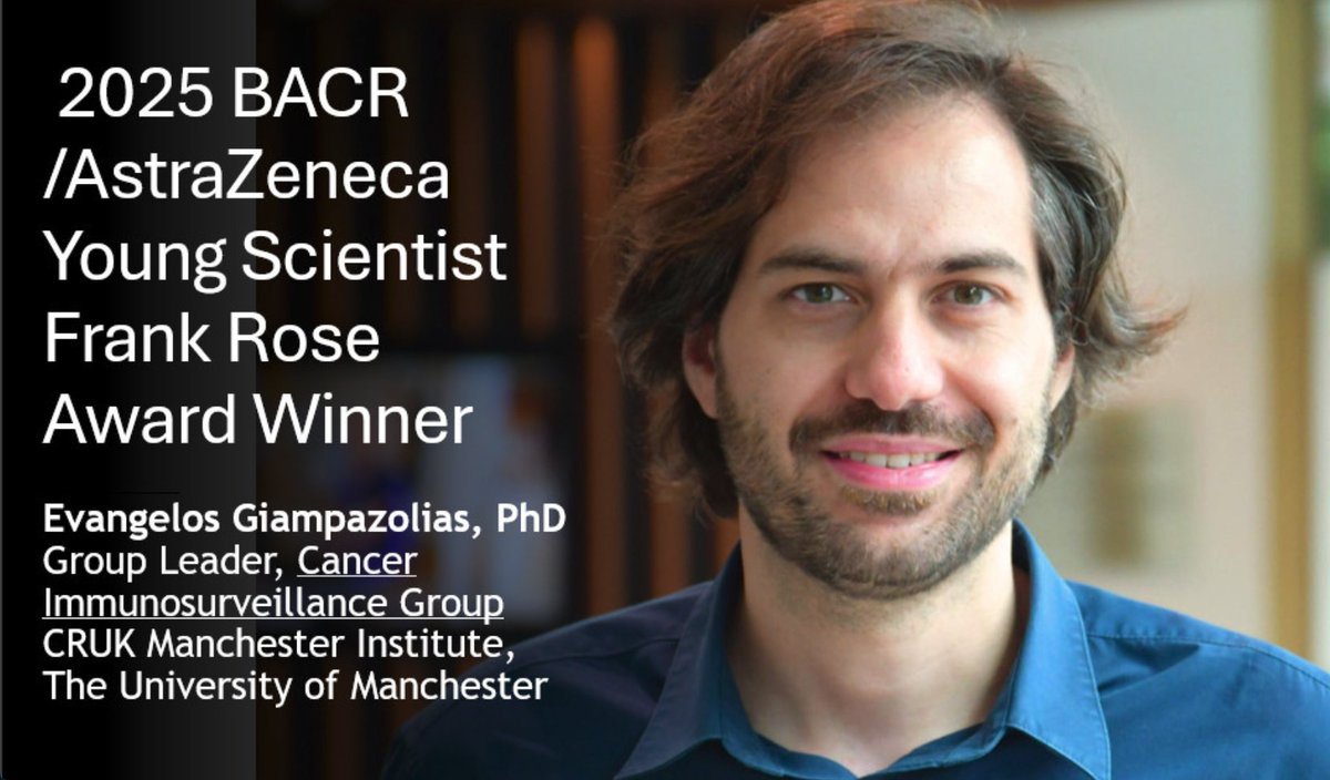 Evangelos Giampazolias (@giampazolias) on Twitter photo I'm deeply honoured to receive the BACR/AstraZeneca Young Scientist Frank Rose Award in recognition of my cancer research. Grateful to #TheBacr <a href="/AstraZeneca/">AstraZeneca</a> #Mentors & #Colleagues whose support has shaped this journey.
My reflections👇
🔗 bacr.org.uk/news/2025-bacr… I'm deeply honoured to receive the BACR/AstraZeneca Young Scientist Frank Rose Award in recognition of my cancer research. Grateful to #TheBacr <a href="/AstraZeneca/">AstraZeneca</a> #Mentors & #Colleagues whose support has shaped this journey.
My reflections👇
🔗 bacr.org.uk/news/2025-bacr…
