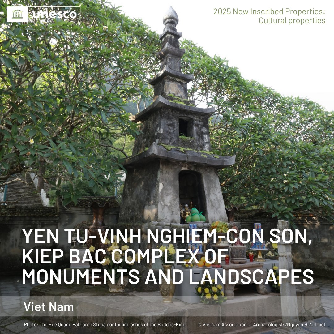 unescobangkok's tweet image. 🌏 South-East Asia celebrates 3 new sites & 1 major extension on the UNESCO #WorldHeritage List!
🎉 Congrats to Viet Nam 🇻🇳 & Lao PDR 🇱🇦 for linking Phong Nha-Ke Bang & Hin Nam No National Parks, the 1st-ever transboundary site!
🔗 Learn more: whc.unesco.org/en/newproperti…