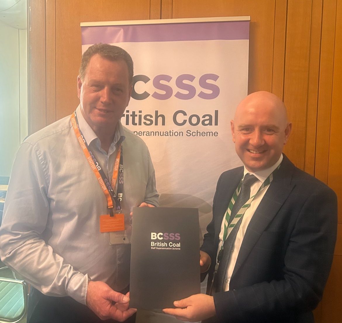 FJMcNally's tweet image. Pleased to meet with constituent Derek Stewart to discuss the British Coal Staff Superannuation Scheme. While Mine Workers Pension Scheme Members rightly received justice last year, BCSSS members—facing similar circumstances—have been left behind. We must act to right this wrong.