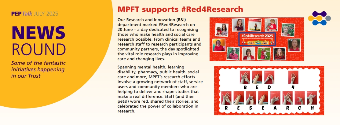 MPFTResearch's tweet image. 📰 Don’t miss July’s @mpftnhs PEP Talk!
We’re celebrating Prof Zafar Iqbal’s appointment as Vice President of the UK Faculty of Public Health – a huge achievement👏
Plus, our R&I team went #Red4Research to champion those making research happen!
🔗 mpft.nhs.uk/application/fi…