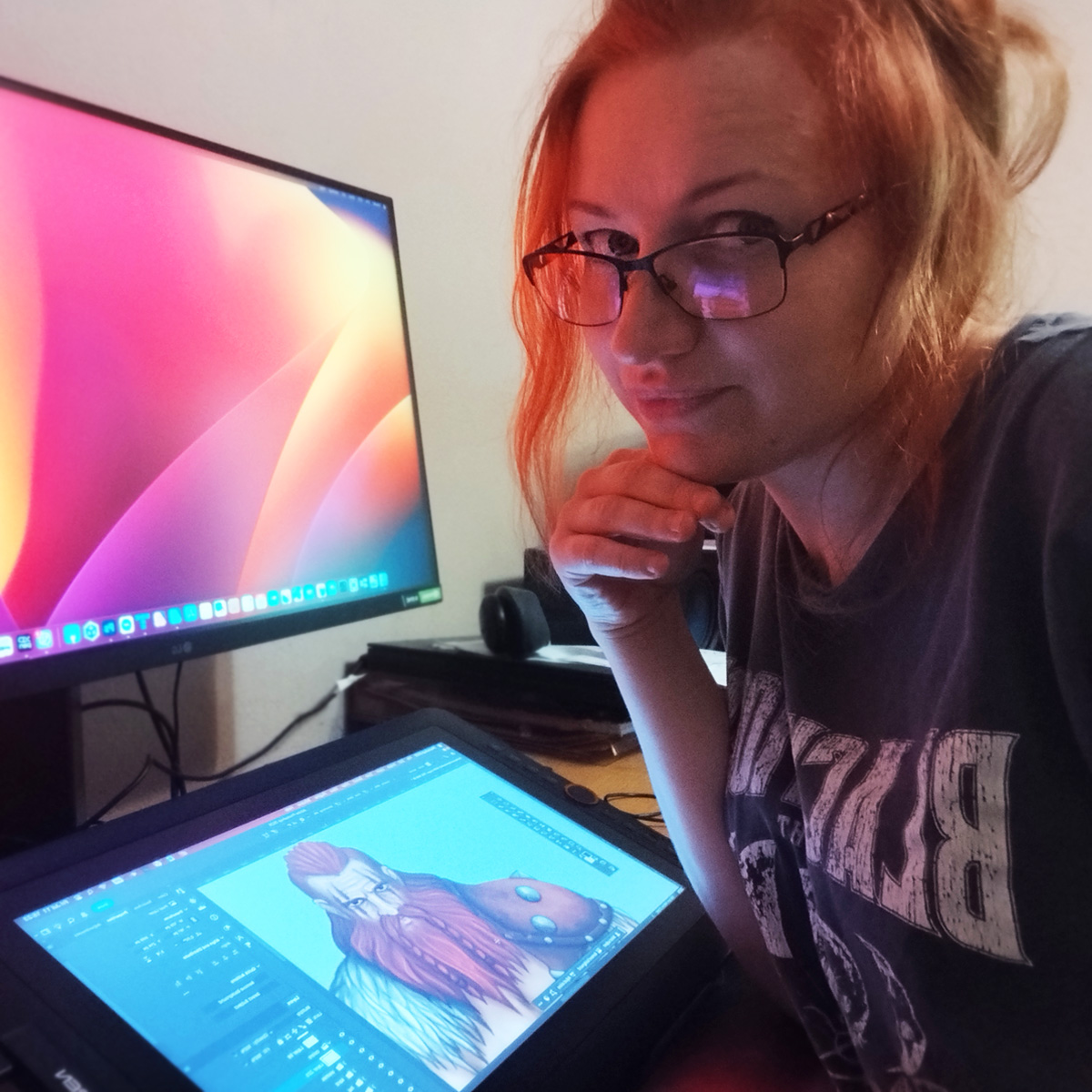 hodittha's tweet image. Behind the Pixels ☺️
On the other side of the monitor 👩‍🎨
#scaledeep #digitalart #workinprogress #WIP #fantasyart #roguelike #turnbased #indiegame #conceptart #gamedev #dungeoncrawler #gameart #conceptart