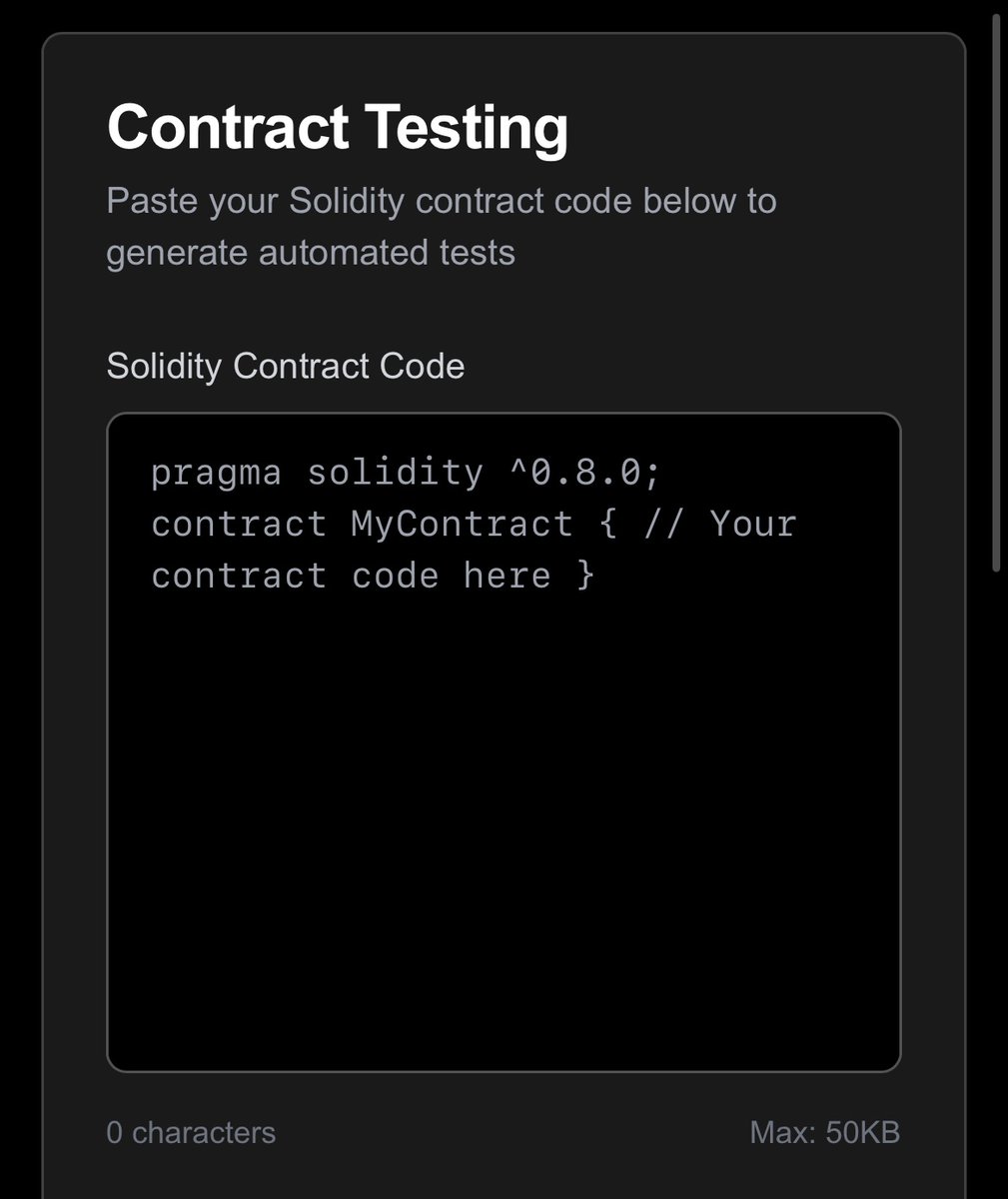 SimpleAI_'s tweet image. Solidity Testing powered by SimpleAI 🎯
With SimpleTest you can now generate comprehensive tests for your smart contracts in seconds
🔹 Spin up a private chain.
🔹 Deploy your contract.
🔹 Run live-like tests.
Ship smarter. Fix faster. Sleep better.
Secured and trusted 👉…