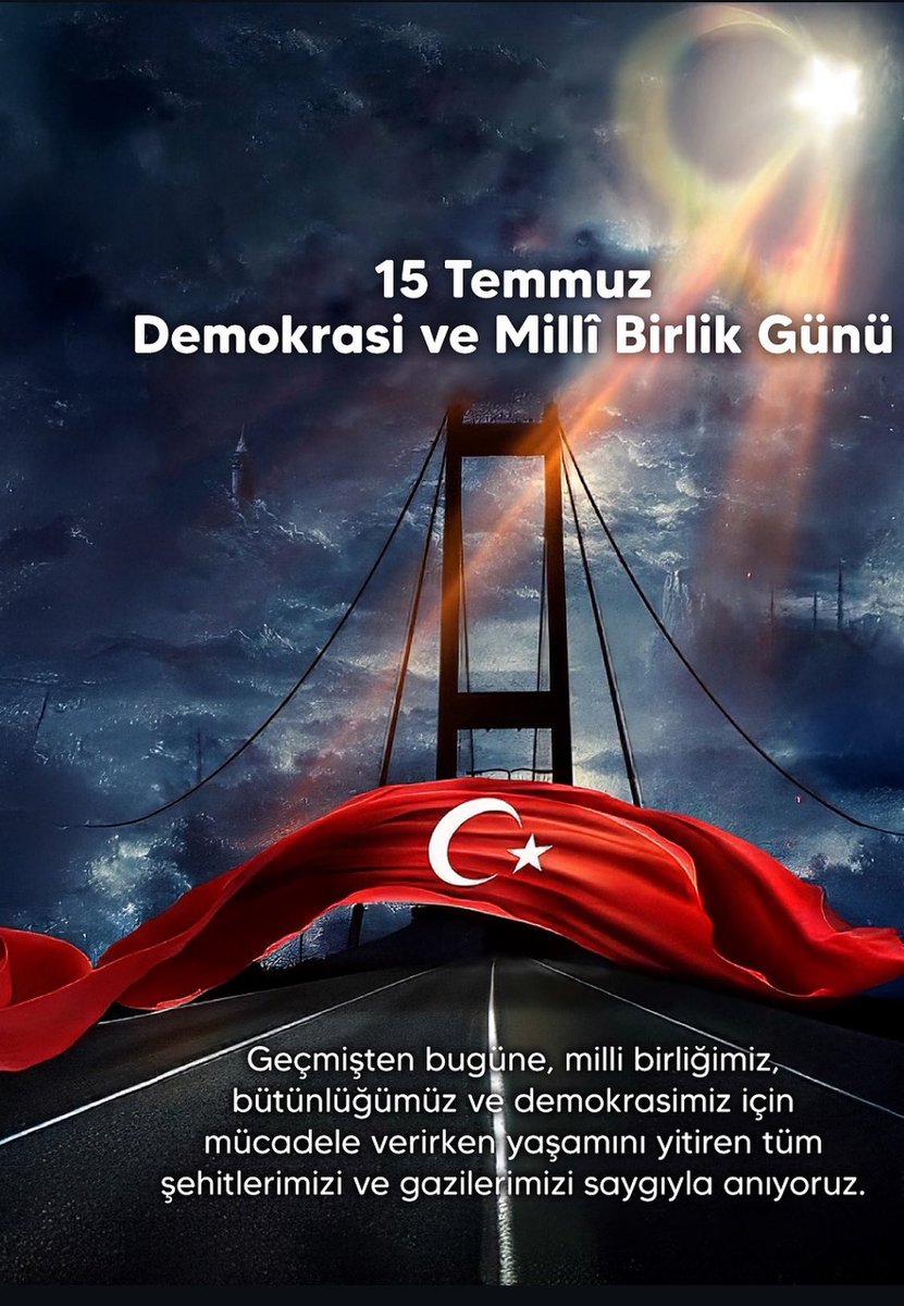 Milli birlik ve beraberliğimiz için, Vatan uğruna şehit olan yurttaşlarımızı rahmet ve minnetle anıyoruz…
🇹🇷🇹🇷🇹🇷