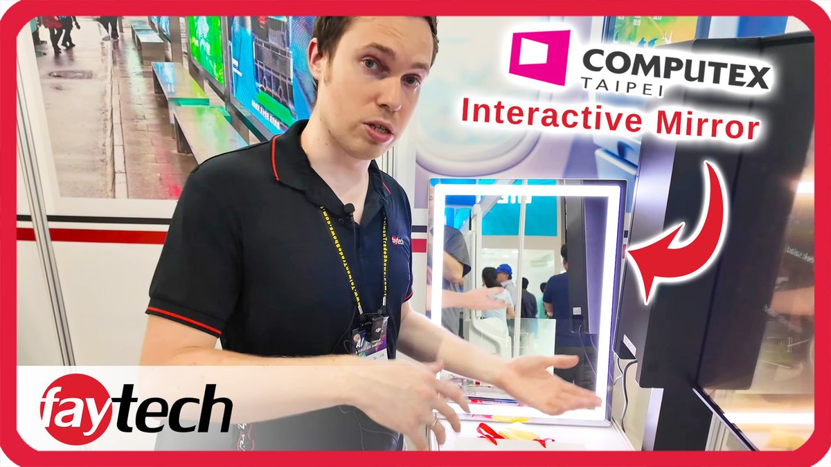 faytechShenzhen's tweet image. Catch a glimpse of #faytech's #Interactive #Mirror #Solution, showcased by Bernard van Strien at the #Computex 2025. This versatile, #hightech mirror is perfect for #hotels, #showrooms, #salons, and more.

Watch the full #demo: youtu.be/fLu3Btkrerg