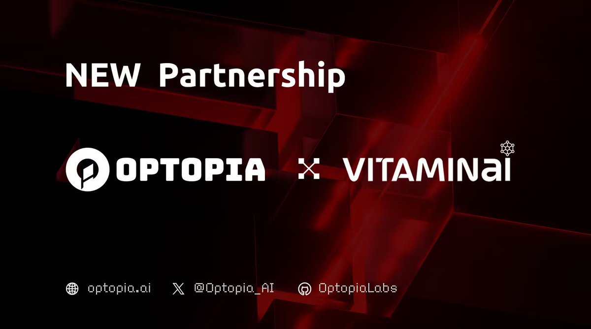 Optopia_AI's tweet image. Partnership Unlocked: Optopia 🤝 @Vitaminiai
The AI Agent revolution goes next-level.
VitaminAI’s marketplace of AI Agents now runs on Optopia’s intent-centric Layer2 — enabling seamless, low-cost, and permissionless intent execution.
AI Agents can now earn, act, and evolve…