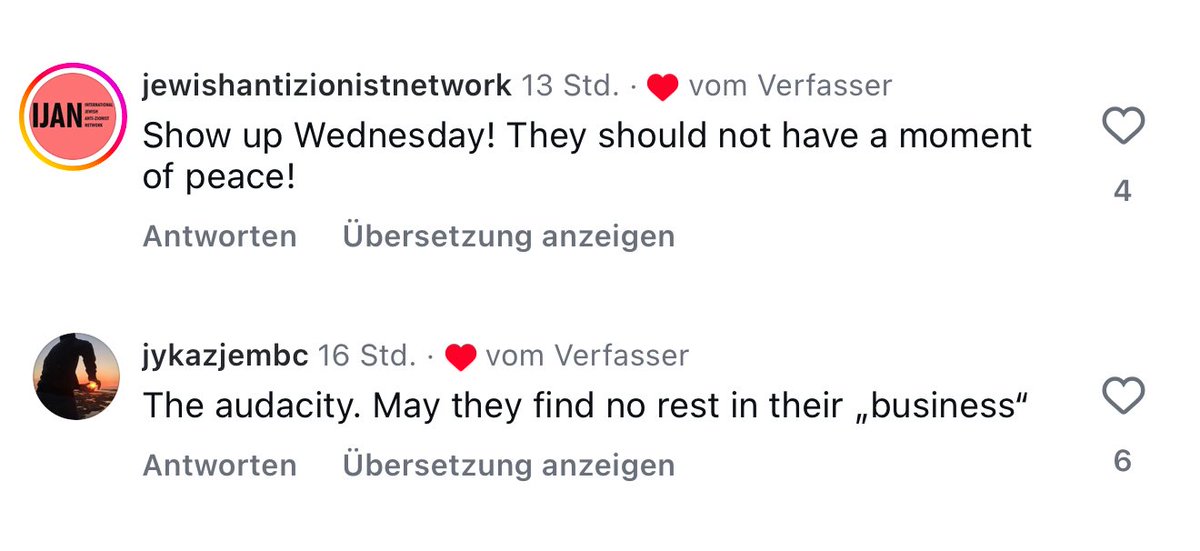 Gila &amp; Nancy eröffnet diese Woche in Berlin.
Ein israelisches Restaurant.
Zwei Tage vorher steht der antisemitische Mob bereit:
„Sie sollen keine Ruhe finden.“
Das ist kein Protest. Das ist Einschüchterung jüdischen Lebens.

Deshalb:
Reservieren. Hingehen. Wiederkommen.