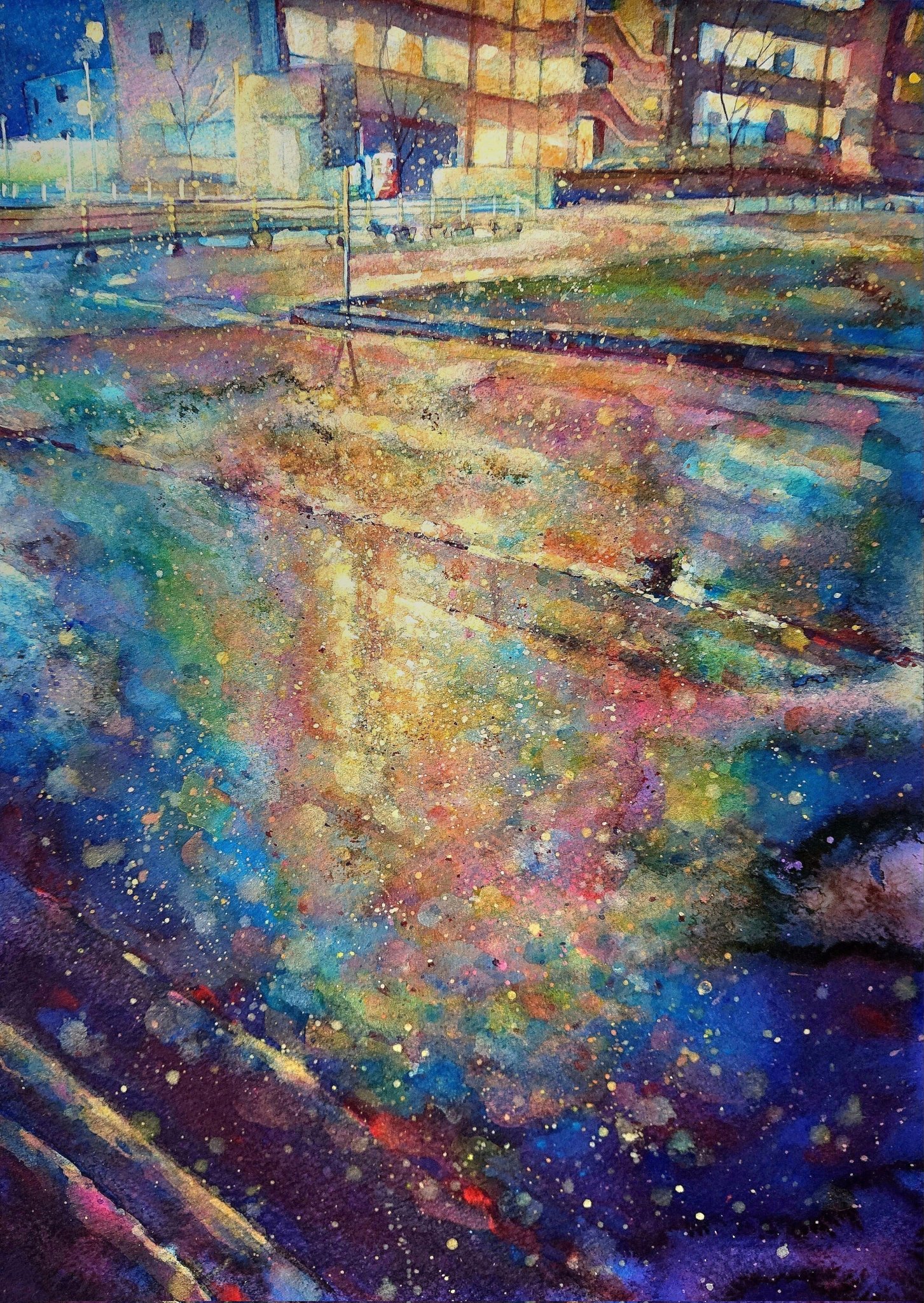 風景画（原画） 色鉛筆画・版画》お洒落魚 SHOji(ゆうパケット) - 絵画や壁掛け