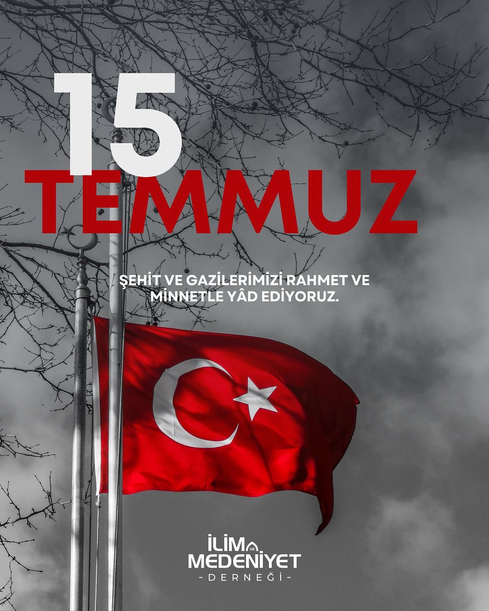 15 Temmuz şehitlerimizi rahmetle, gazilerimizi ve milletimizi minnetle anıyoruz.