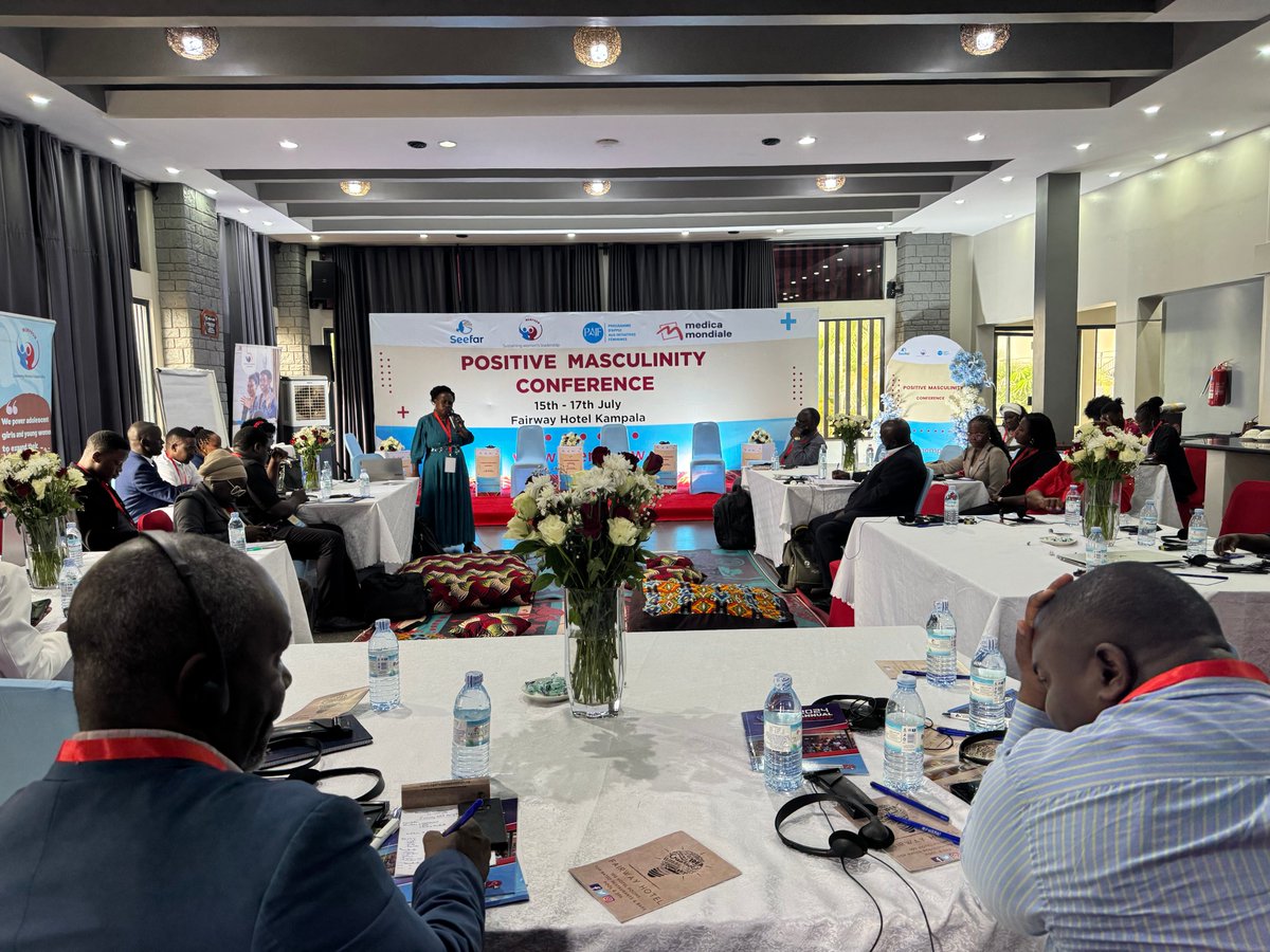 MEMPROWUganda's tweet image. Happening Now: Welcome to the #PositiveMasculinity2025 Regional Conference, hosted by @MEMPROWUganda in partnership with @paif_Rdc, supported by @medicamondiale. This 3-day gathering brings voices from Uganda, DRC, Rwanda & Germany to reimagine masculinity as a force for justice