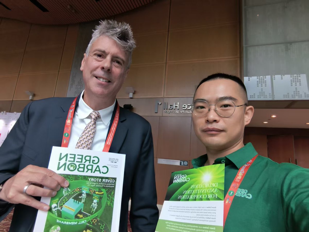 Green Carbon (@green_carbon_) on Twitter photo We are attending @IUPAC2025 in Kuala Lumpur! A great networking event and opportunity to promote <a href="/Green_Carbon_/">Green Carbon</a> Our editorial team member Dr Xiang Qiu with the journal's advisory board member Prof Buxing Han and with Prof Gregory Scholes We are attending @IUPAC2025 in Kuala Lumpur! A great networking event and opportunity to promote <a href="/Green_Carbon_/">Green Carbon</a> Our editorial team member Dr Xiang Qiu with the journal's advisory board member Prof Buxing Han and with Prof Gregory Scholes