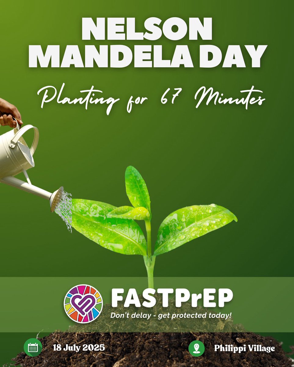 FASTPrEPstudy's tweet image. In honour of Nelson Mandela Day and 67 years of service, giving back to society is part of our culture and what we do 🚑.
In the spirit of small acts growing into lasting change, we will be planting for a greener and greater tomorrow 🌍🪴.
#67minutesformandela