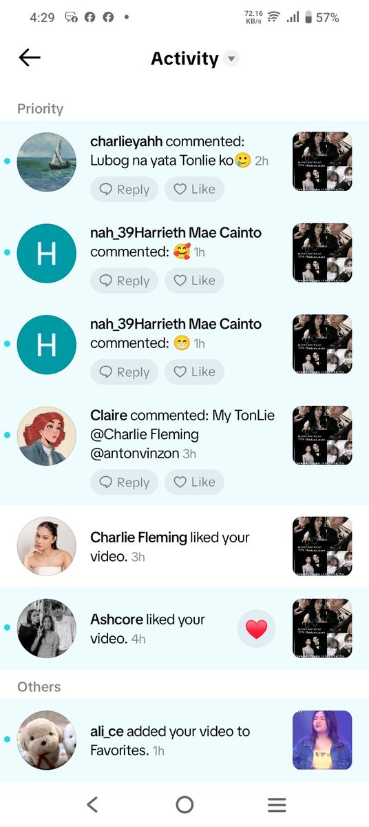 Charlieeeeee🥹 the glimmers love you so muchhhh!!! She liked one of our admin edit for tonlie just now!