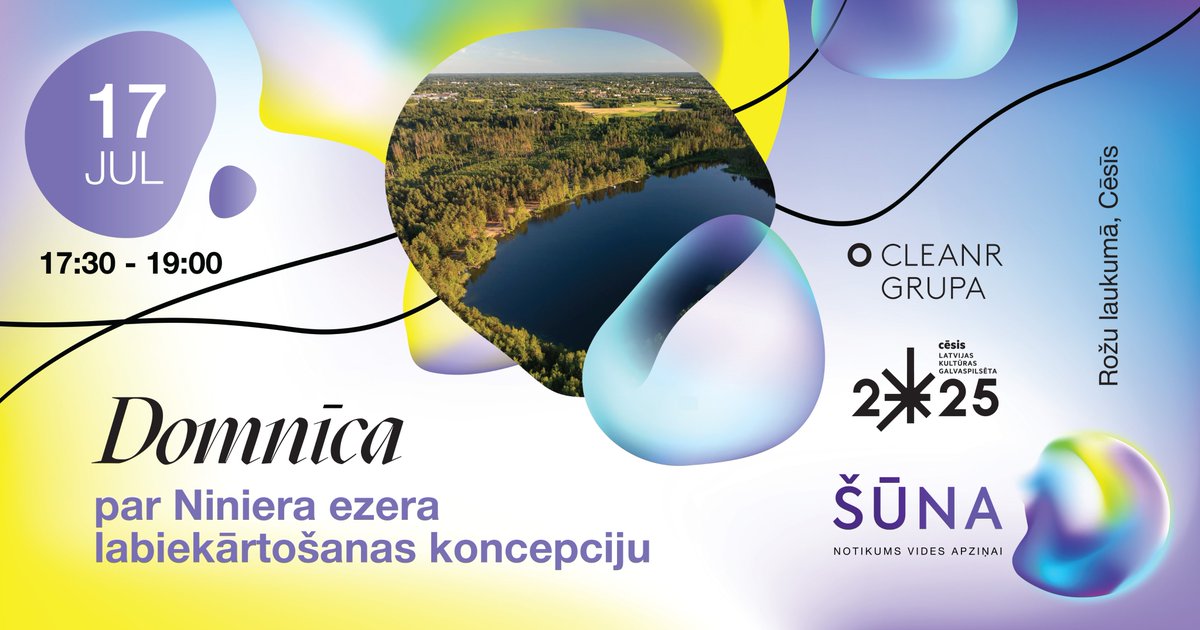 Aicinām uz domnīcu par Niniera ezera labiekārtošanas koncepciju! 🏊

Ceturtdien, 17. jūlijā, no plkst. 17.30 līdz 19.00 vides izglītības vietā “Šūna” notiks atklāta tikšanās, kurā tiks prezentēti iecerētie risinājumi ezera piekrastes attīstībai.
cesis.lv/lv/novads/aktu…