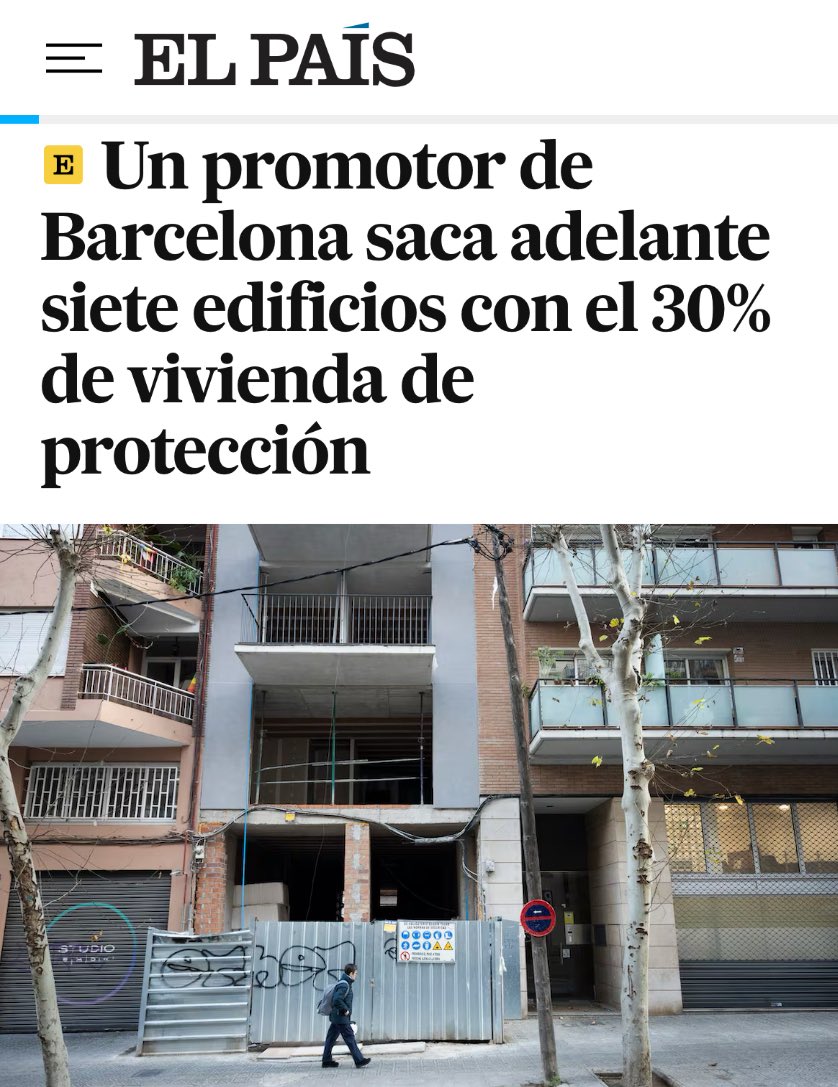 janetsanz's tweet image. Mentre Collboni ha intentat desmuntar el 30% amb Junts, un promotor estava construint 7 edificis amb habitatge assequible en 7 barris.

La norma és vigent, legal i funciona. El govern ha d&apos;aplicar-la i deixar de perdonar multes milionàries a qui la incompleixi.