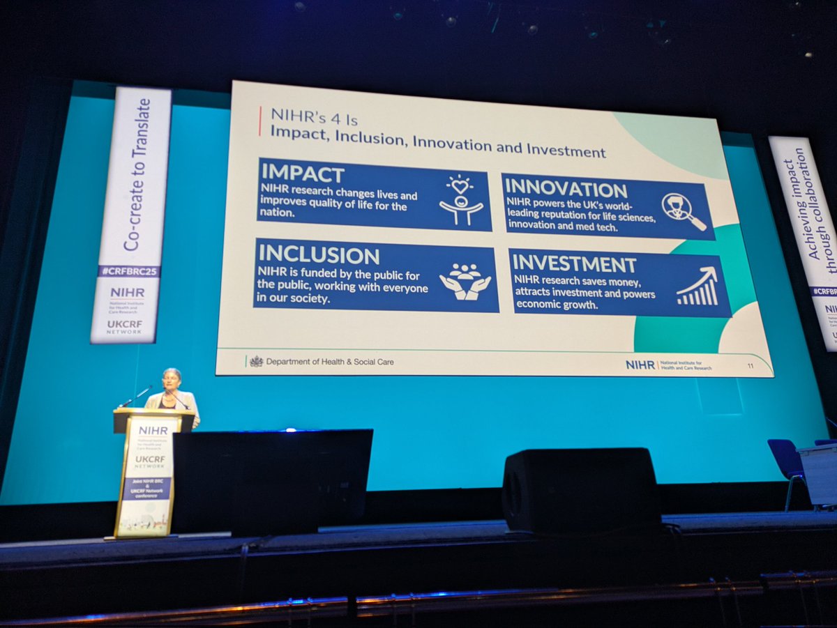 BirminghamBRC's tweet image. First up, @GailMarzetti (@DHSCgovuk) is highlighting the @NIHRresearch's plans to keep delivering impact, inclusion, investment & innovation in healthcare - with a shout out to @NIHRtakepart which is making recruitment to trials faster and cheaper.
#CRFBRC25