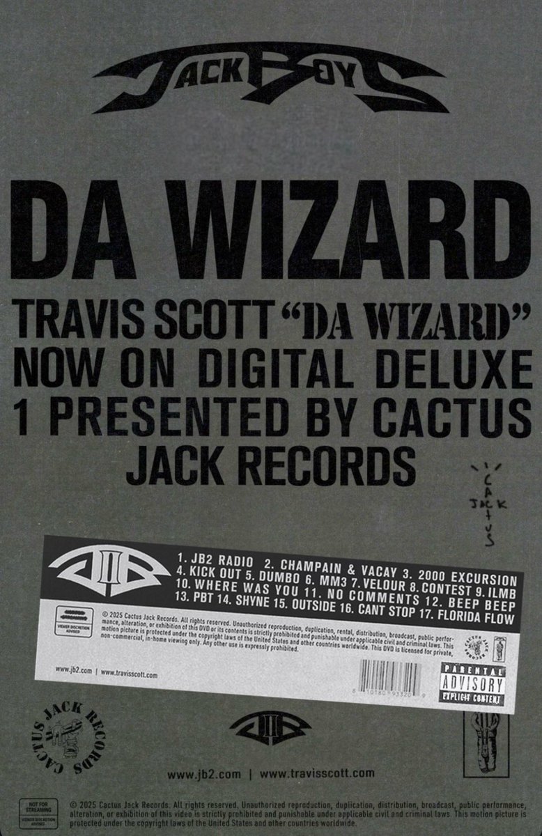 RodeoTheAlbum's tweet image. JACKBOYS 2 DIGITAL DELUXE
1. Travis Scott - DA WIZARD
2. Sheck Wes ft. Yeat - TRIP OUT
3. Wallie the Sensei - 110 SOUTH