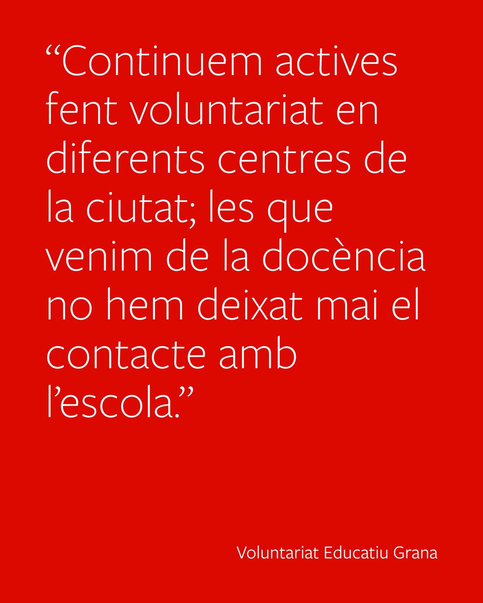 ❤️ Recuperem un parell de cites de l'article que han escrit algunes membres del Voluntariat Educatiu Grana: Agnès Boixader, Dolors Camenforte, Teresa Maria Ferrer, Imma López i Maite Subirà.

🔗 Llegeix-lo sencer a: acgranollers.cat/compromis-amb-…