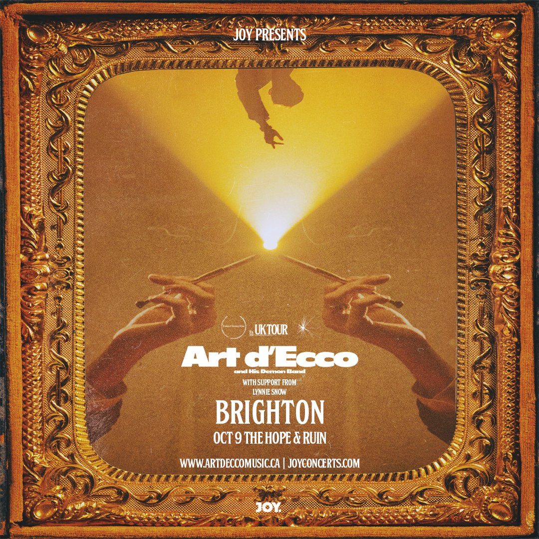 Joy. (@joyconcerts) on Twitter photo NEW SUPPORT ANNOUNCED | #lynniesnow for <a href="/artdeccomsic/">Art d'Ecco</a> at <a href="/thehopeandruin/">The Hope & Ruin</a> , Brighton, 09.10.25 ⚡️
Tickets Here: bit.ly/4dAbzsd 🎟️🔗 NEW SUPPORT ANNOUNCED | #lynniesnow for <a href="/artdeccomsic/">Art d'Ecco</a> at <a href="/thehopeandruin/">The Hope & Ruin</a> , Brighton, 09.10.25 ⚡️
Tickets Here: bit.ly/4dAbzsd 🎟️🔗
