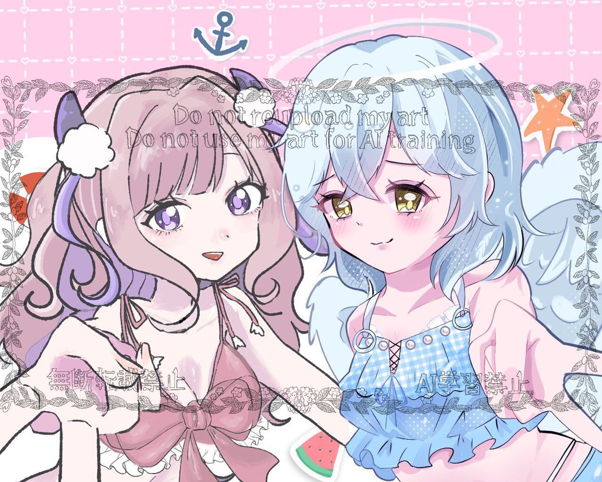 ushimaru0716's tweet image. yuppiちゃん(@hosihiroe126 )と
人生初の合作\(*´∀`*)/🌼
お互いのオリキャラちゃんを描き合いしました!可愛すぎ〜🥰
話し合いの時間からずっとワクワクで楽しかったなぁ💭✨
ゆっぴちゃん、ありがとうございました🙏🏻