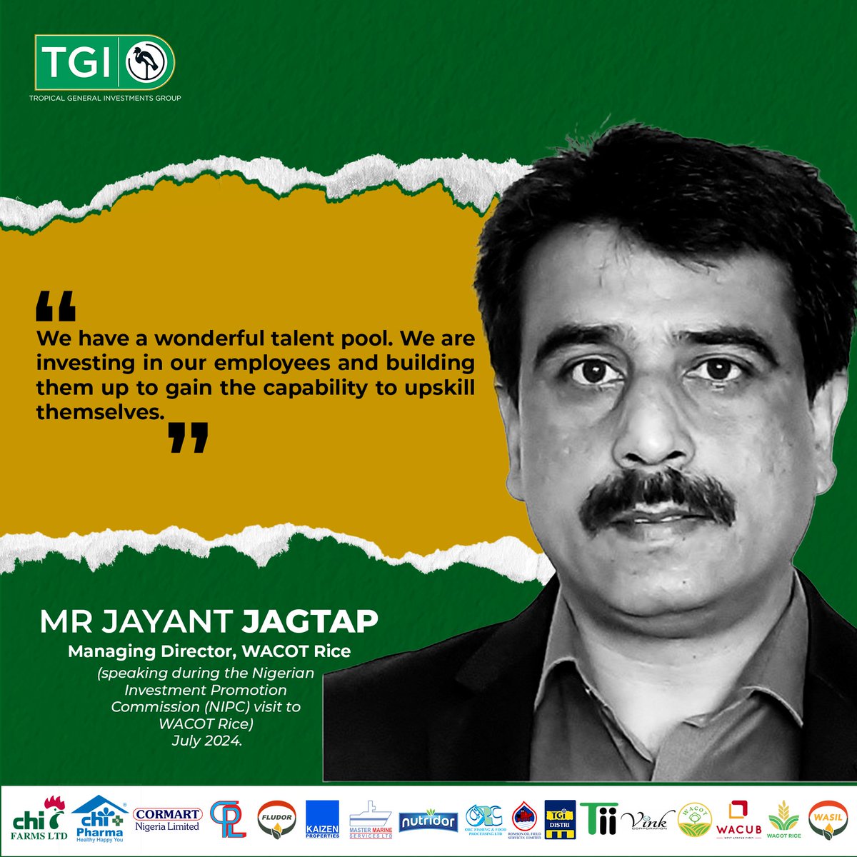 Our people are our greatest assets. 

 Because when you thrive, we all move forward together. 

#MotivationMonday #theTGIway