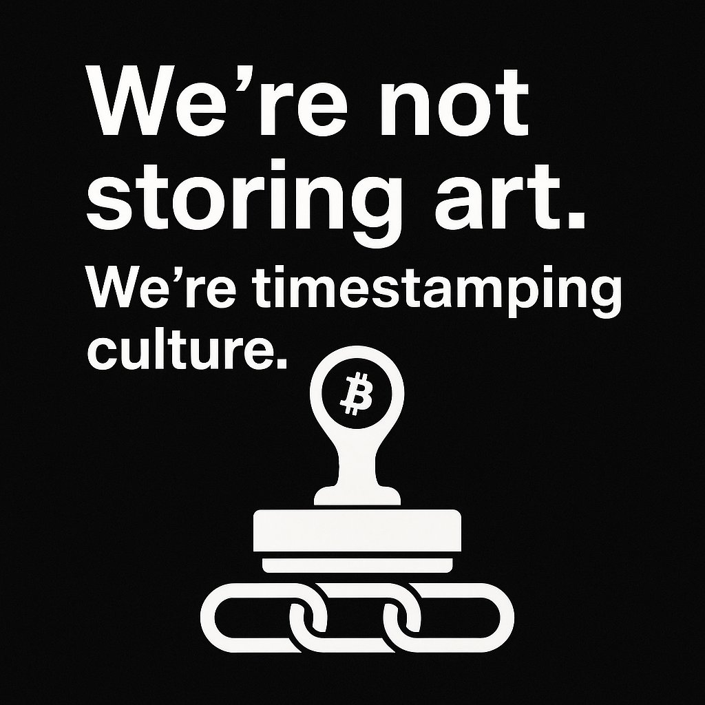 sheikh_shelby's tweet photo. They told us NFTs couldn’t live on Bitcoin.

Then $STAMP showed up✊
Not a pointer. Not a gimmick.
Just raw, immutable data —
sealed in the chain.

We’re not storing art,
We’re timestamping culture 🕰️

#STAMP #Bitcoin #SRC20 #Ordinals #NFTsOnBitcoin https://t.co/UR0mtqZ3Aq