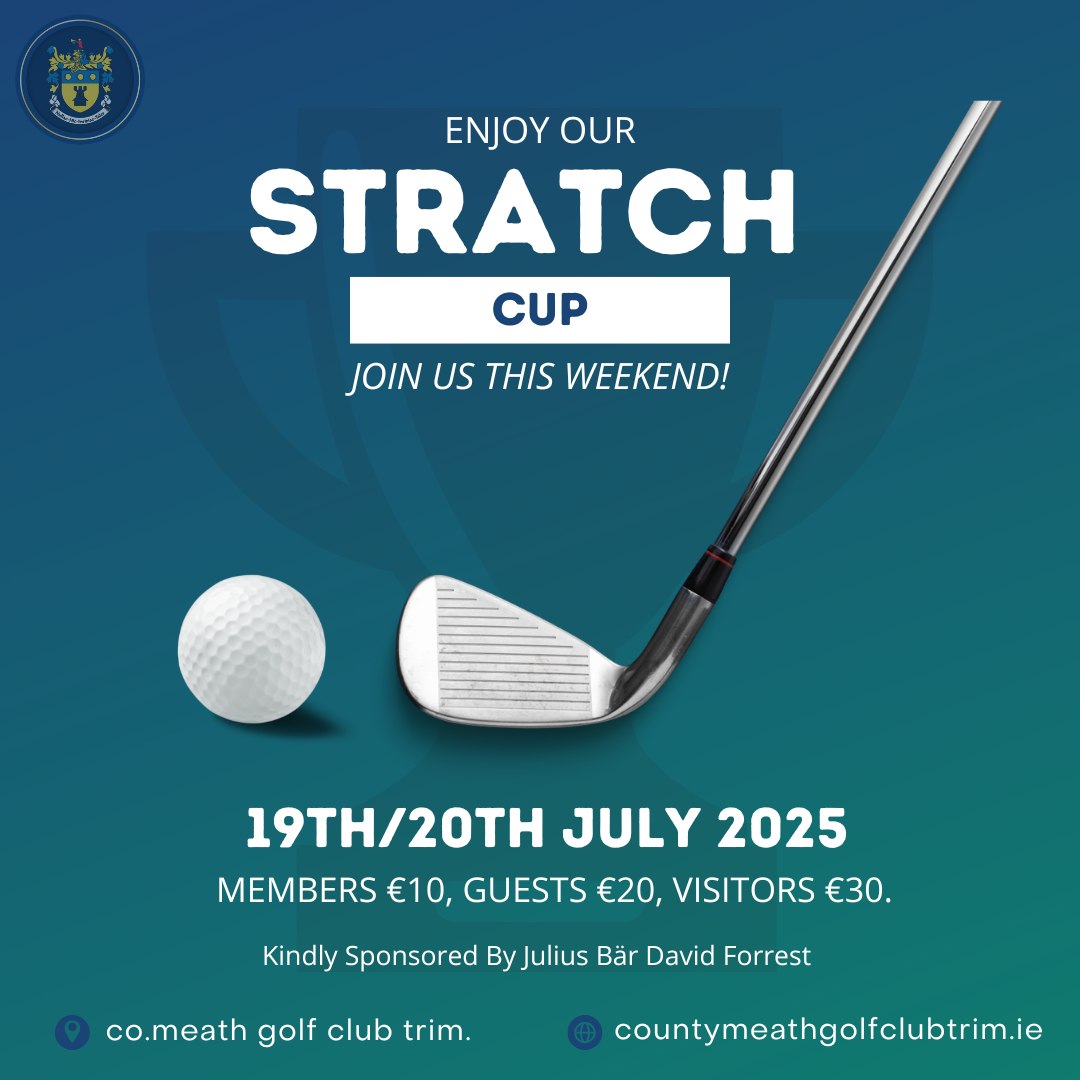 ScratchCups's tweet photo. SAT 19th &amp; SUN 20th July
County Meath Golf Club
SSC (3.3 max), JSC (3.4 - 9.9), ISC (10.0 - 15.7), MSC (15.8 +)

€30 - Entry Now Open
https://t.co/rC1l3Em9gl

#scratchcup #scratchcups #seniorscratchcup #juniorscratchcup #intermediatescratchcup #minorscratchcup https://t.co/7p06hB4Vyk