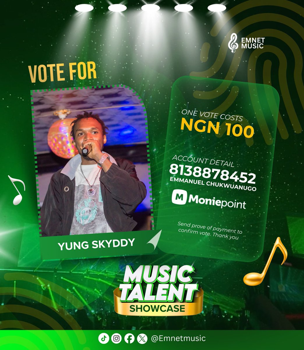 EmnetMusic's tweet photo. Vote is currently going on, who will be come the Top star, sliver mic holder or third stake for the music Talent showcase competition 2025? https://t.co/HTItPqRHDk