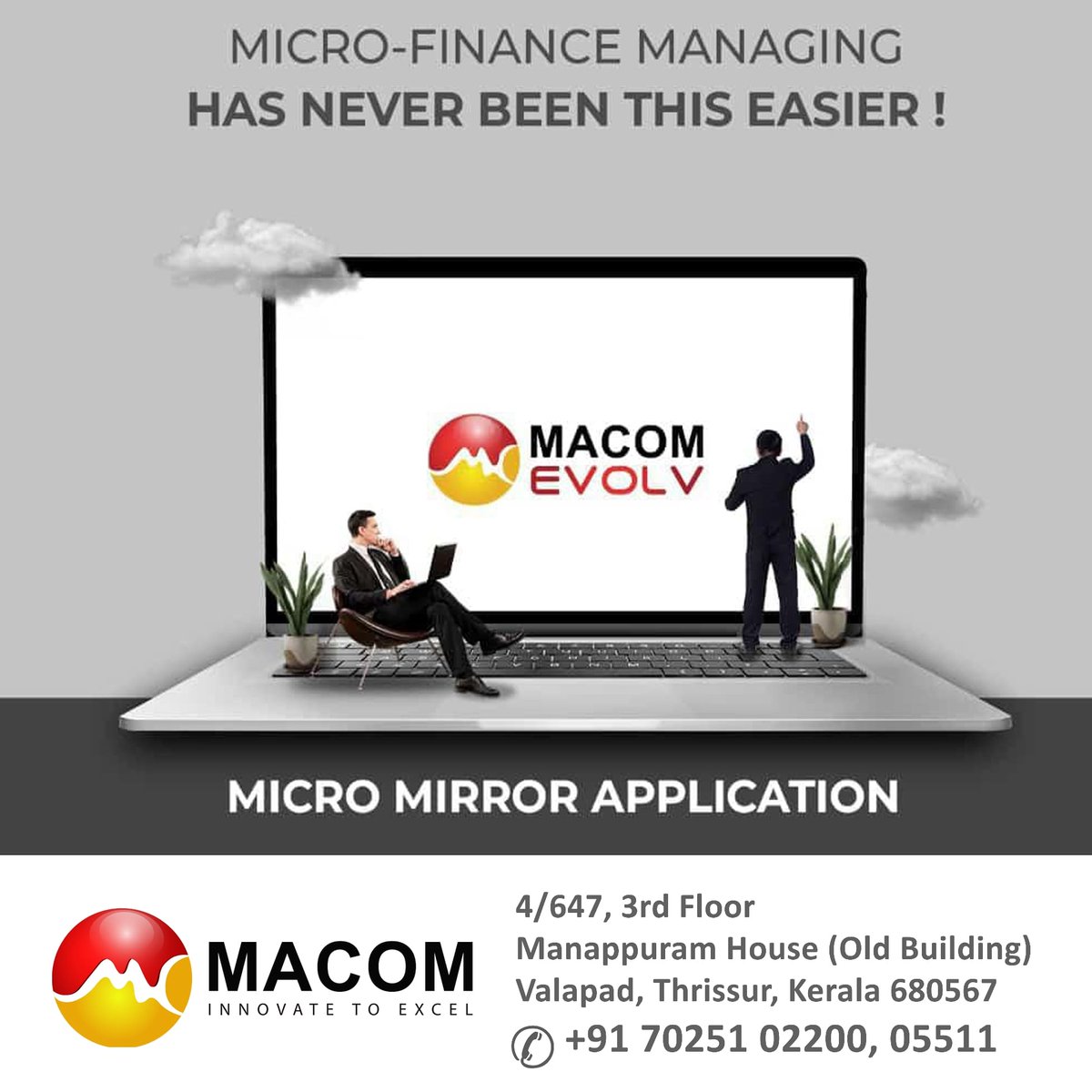 macomevolv's tweet image. Select our Micro Finance Application - Micro Mirror, to effectively oversee your business operations through a completely digital process.

For further information, please visit macomsolutions.com 

#businesssolutions #softwarsolutions #macom #itsolutions