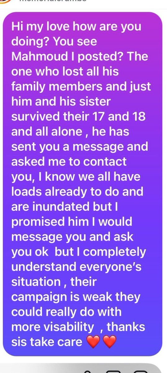 mahmud54i4's tweet image. I hope that everyone who sees this post will respond to Mahmoud because he needs urgent and immediate help, as he suffers greatly from the shame he lives in.💔😭
gofund.me/d427d0f7
@oliveegirl @PSAnhedonya @TallyTheGazawi @zuzuelsarookh @maumachii @localpieceofgay @thtrjdydk