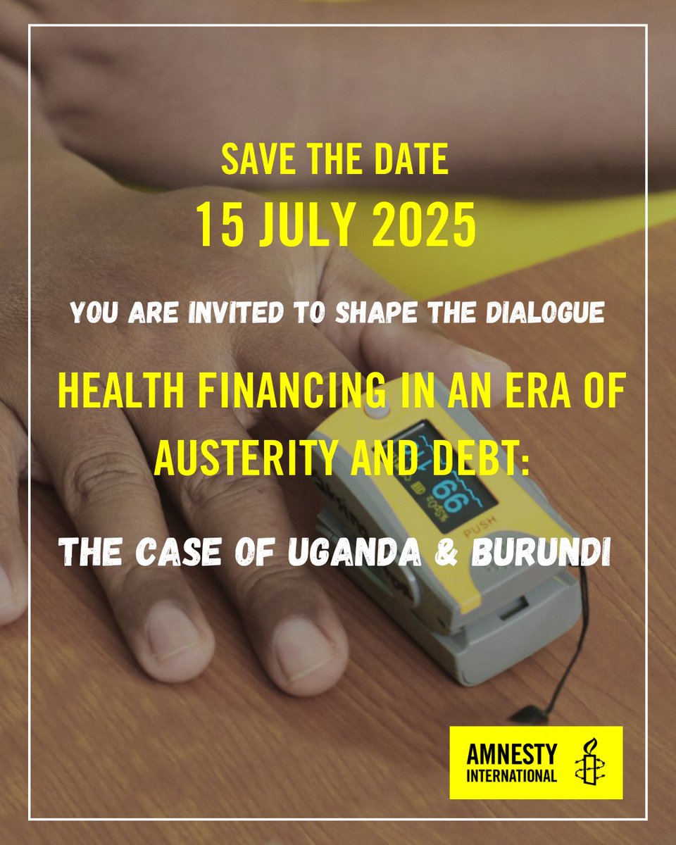 AmnestyEARO's tweet image. Uganda and Burundi's health sectors are grappling with US funding cuts. So what now? Join us this afternoon and listen to what options lie. Register tinyurl.com/2h2f6hpn