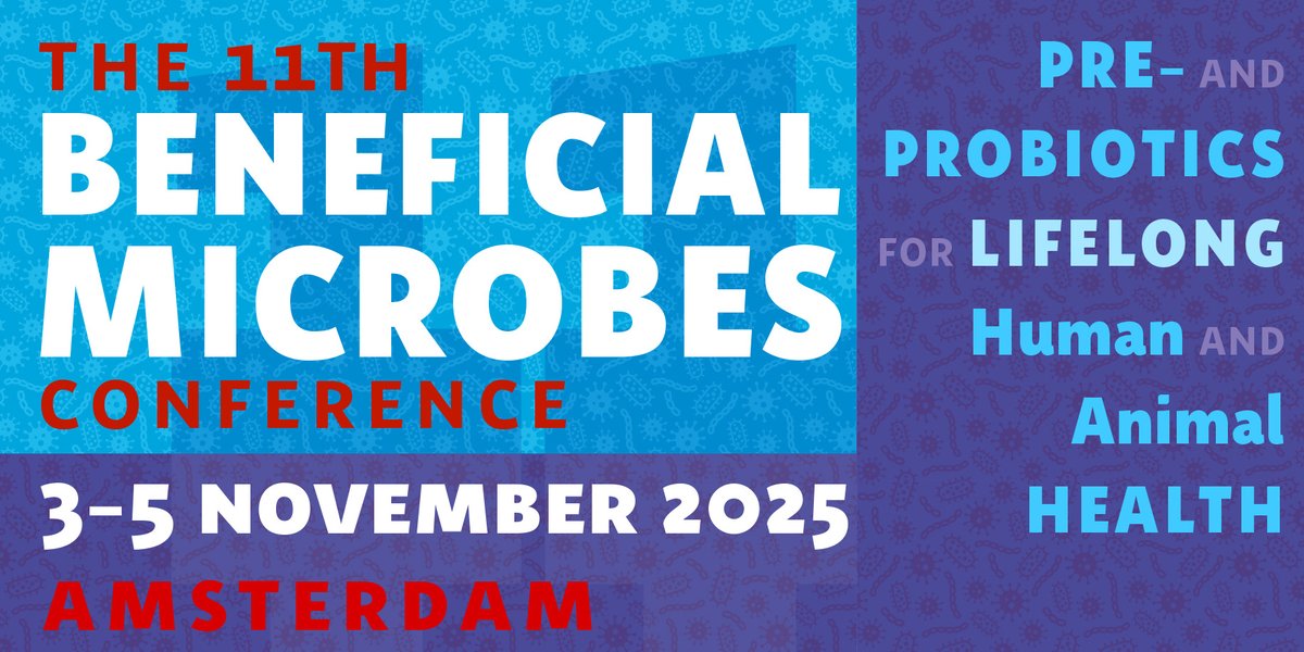 The programme for the 11 Beneficial Microbes Conference in Amsterdam is now available. View the conference website beneficialmicrobes.events #probiotics #prebiotics #postbiotics #fermentedfood #beneficialmicrobes #humanhealth #animalhealth
