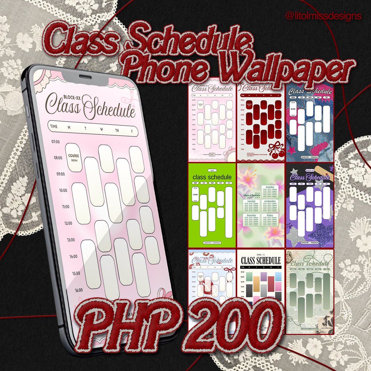 litolmissdesign's tweet image. ✨ Want something more personal?
Customized designs available for ₱250–₱300!

📩 Message me to order!

#graphicdesign #artph #classschedule

(2/4)