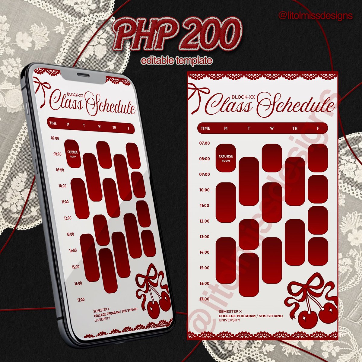 litolmissdesign's tweet image. ✨ Want something more personal?
Customized designs available for ₱250–₱300!

📩 Message me to order!

#graphicdesign #artph #classschedule

(2/4)