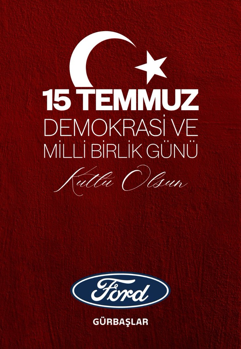 15 Temmuz Demokrasi ve Milli Birlik Günü’nde; şehit ve gazilerimizi saygı, rahmet ve minnetle anıyoruz.

Birlik ve beraberliğimizin gücü, ülkemizin yarınlarını aydınlatmaya devam edecek.
#15Temmuz #FordGürbaşlar