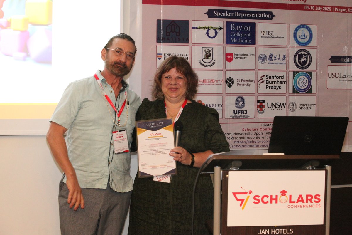 ConferenceAging's tweet image. Honored to host Dr. Malgorzata M. Brzozowska (UNSW, Australia) as Keynote Speaker &amp;amp; Session Chair at #WCFA2025! 🎤

Her talk on Cognitive Improvement post-Cushing&apos;s Syndrome sparked vital discussions on brain health &amp;amp; aging. 🧠

📸 Glimpses from July 9th 👇
@ScholarsConfer1